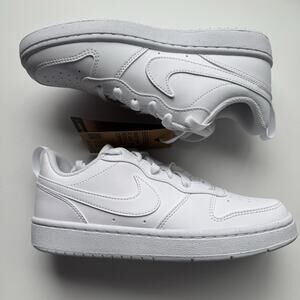 Nike Boys Court Borough Low Recraft White Sneaker Sz 5 Y DV5456 Basketball Stree